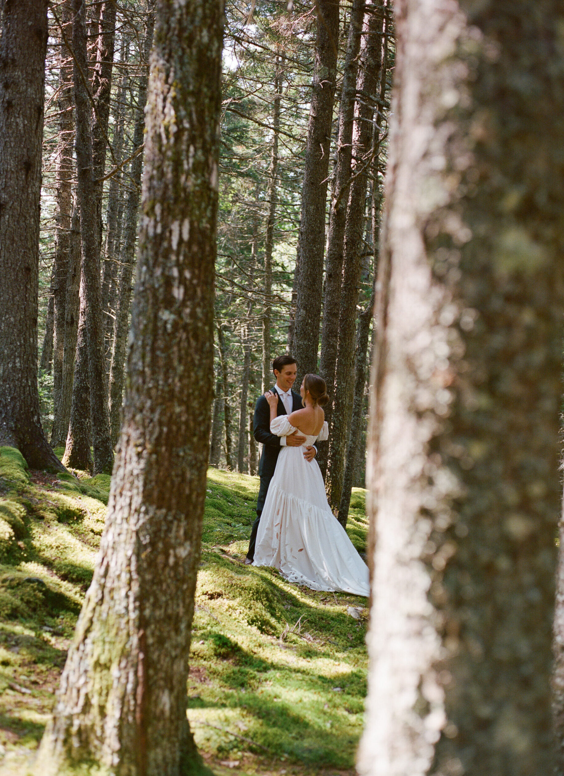 Mount Desert Island Maine wedding portrait shot on film taken by Parkers Pictures