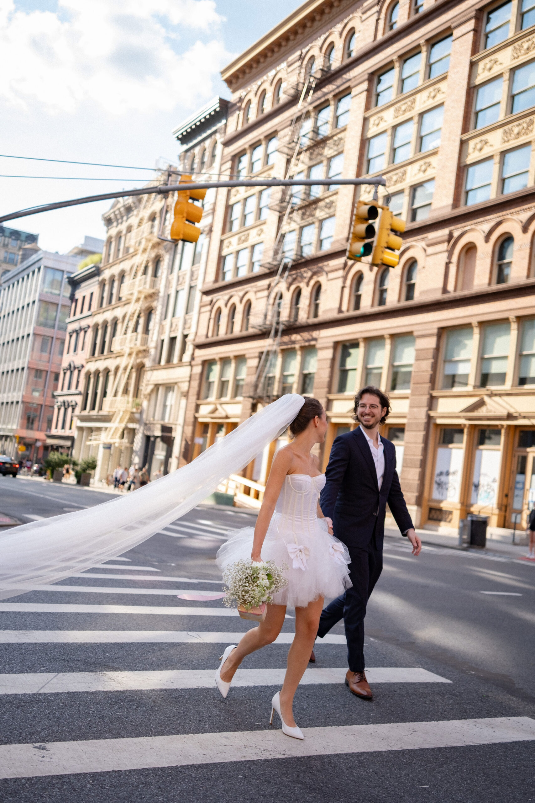 Wiederhoeft Wedding Dress NYC Elopement taken by Parkers Pictures